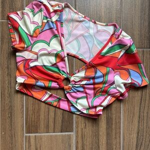 Colorful Abstract Crop Top